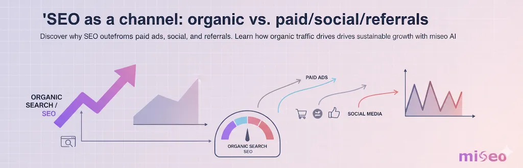 Cover image for SEO as a channel: organic vs. paid/social/referrals